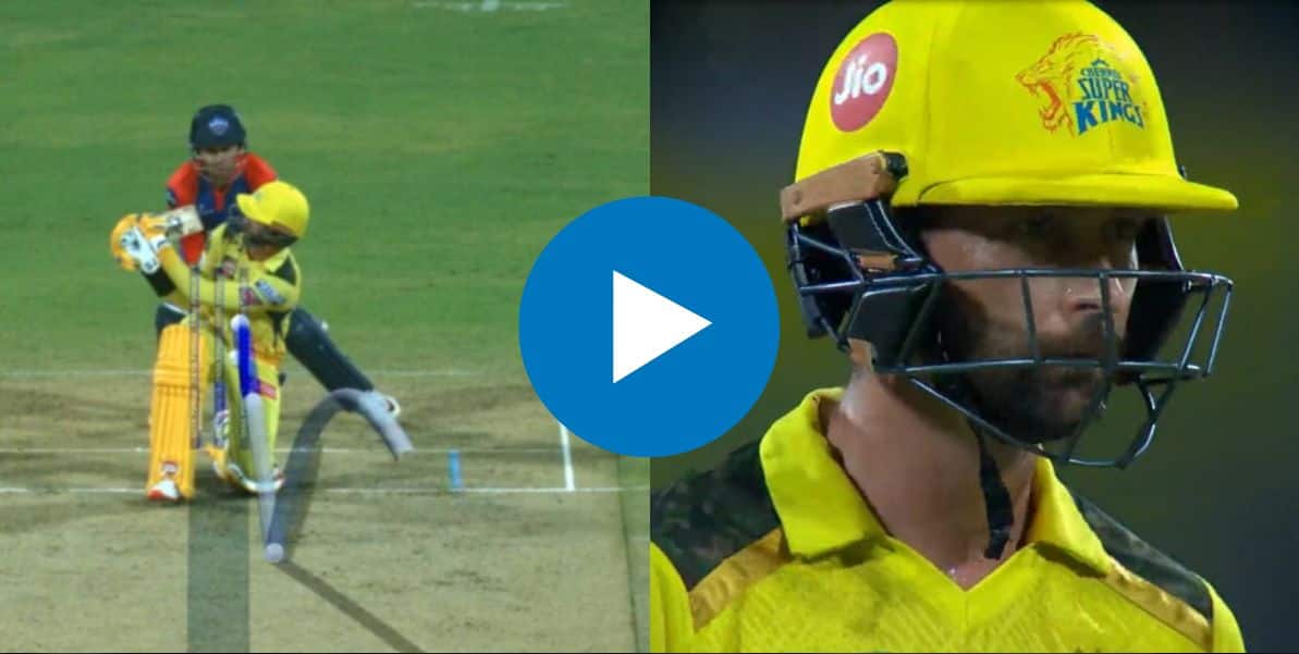 [Watch] Devon Conway Doesn't Get Third Time Lucky as Axar Patel Traps Him Plumb in Front